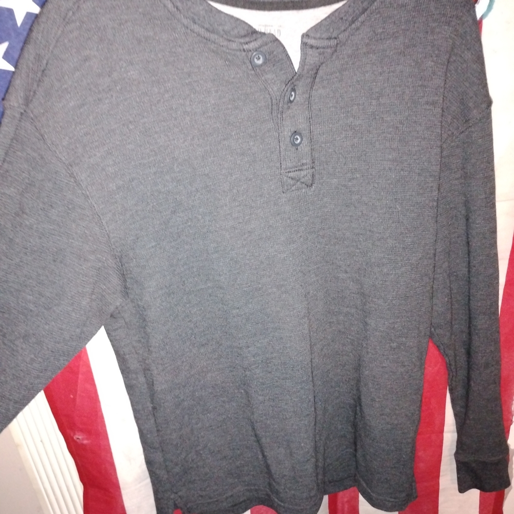 RedHead Gray Henley Sweatshirt